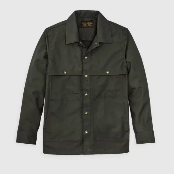 Filson Dry Tin Cloth Jac Shirt Otter Green Mens Jacket New! - Picture 3 of 6